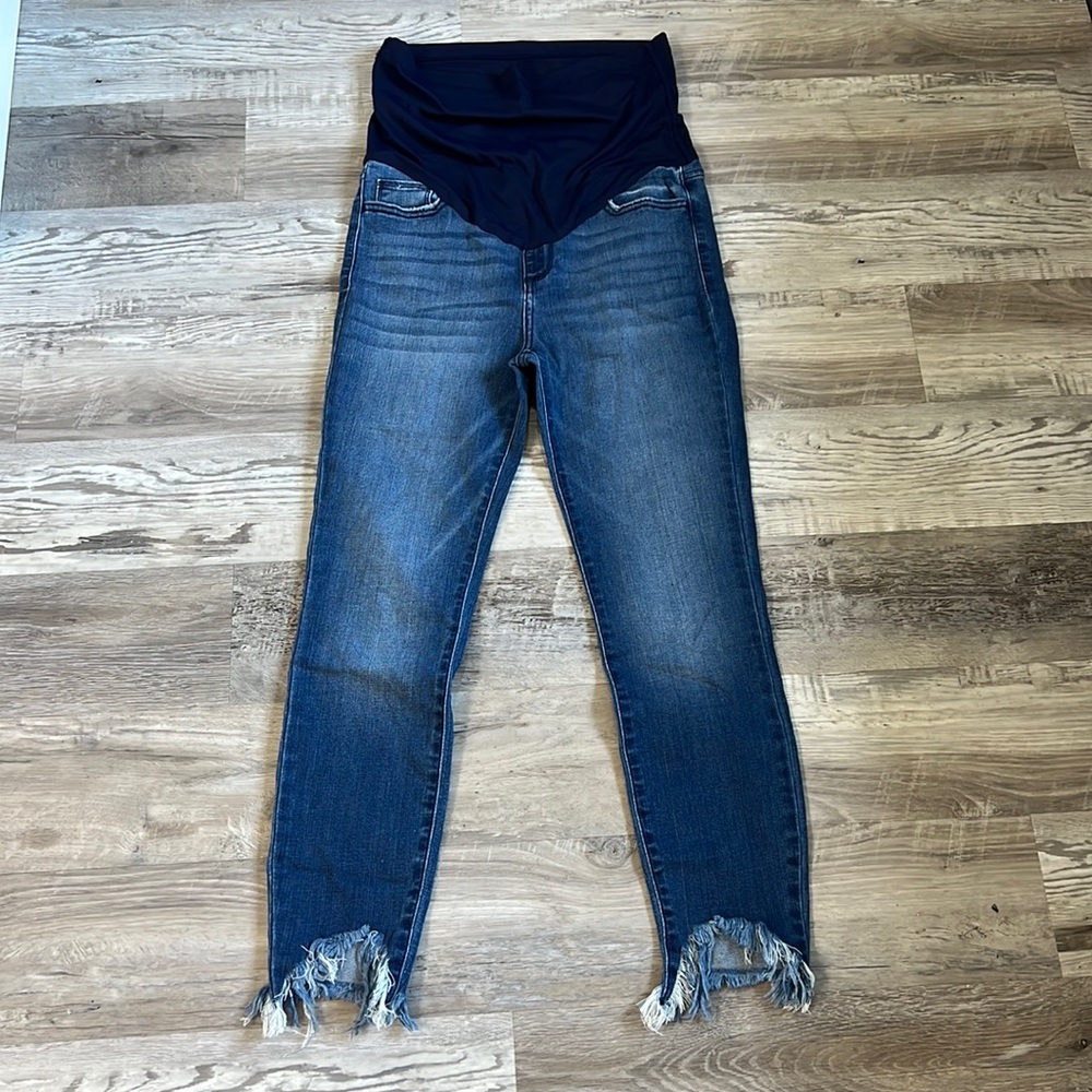 Pinkblush Destroyed Hem Maternity Jeans 29